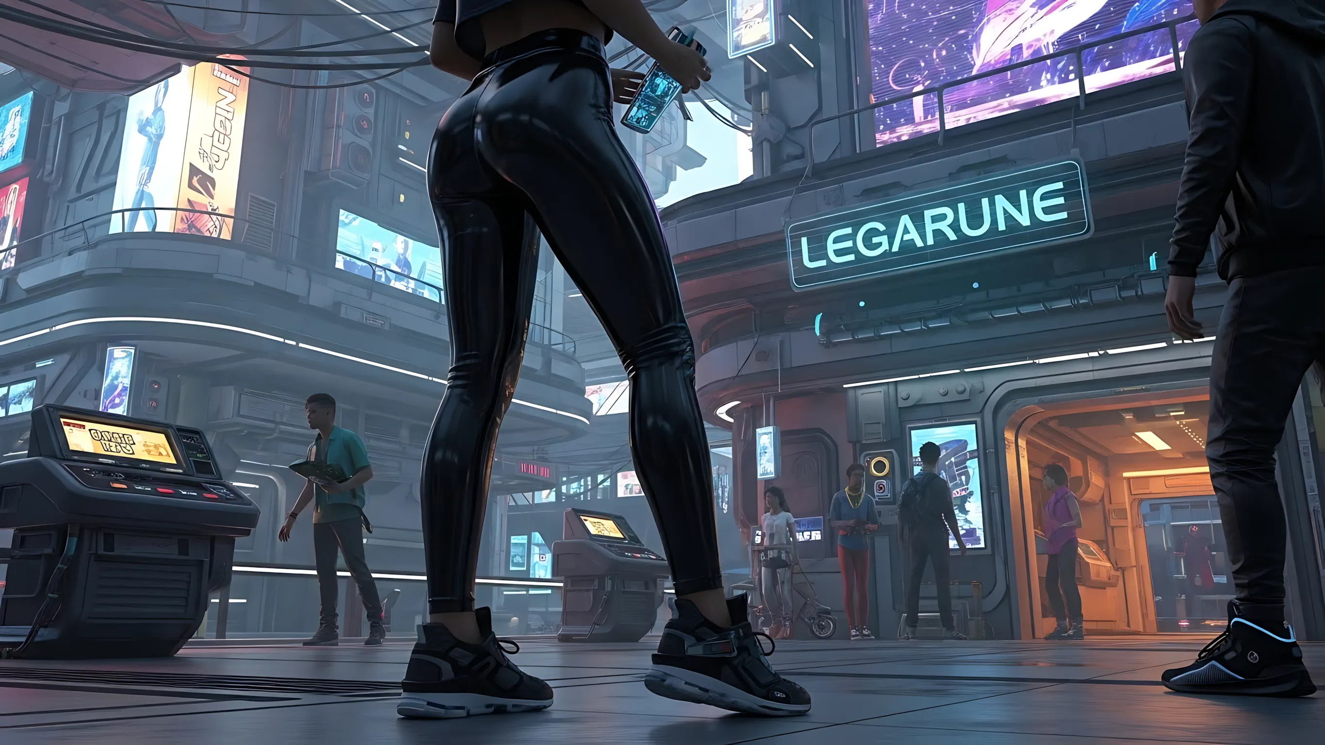 legarune art scenes images leggings cool fantasy neo future -14